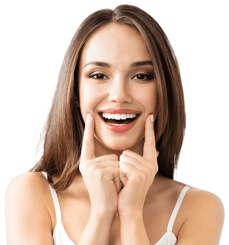 Imagem de um mulher sorrindo
